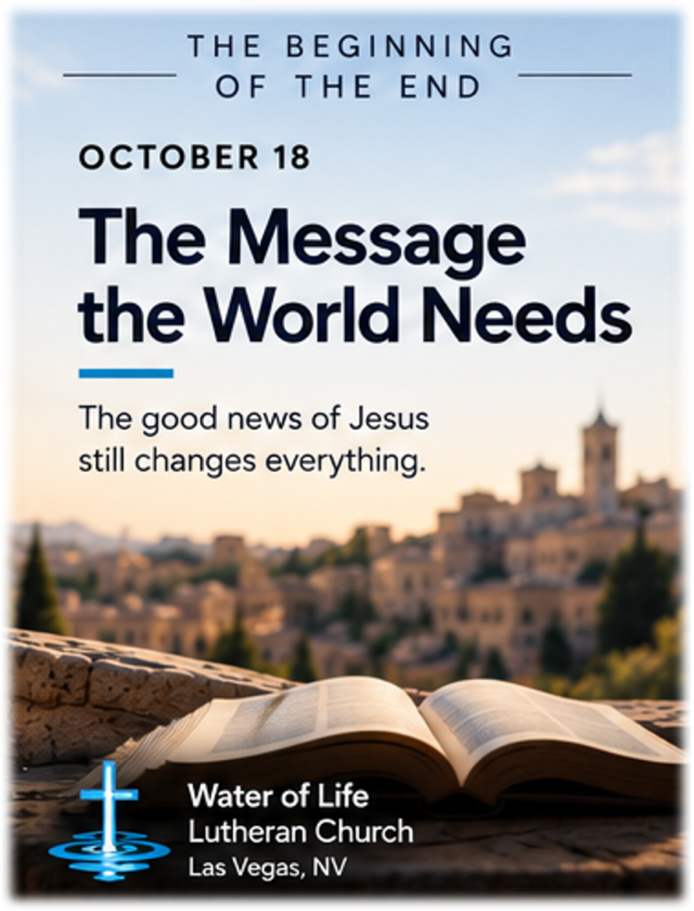 The Beginning of the End: The Message the World Needs to Hear